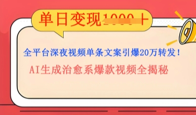 全平台深夜文案新风口:DeepSeek生成百万播放量金句,治愈系内容涨粉速度快4倍-极客副业站