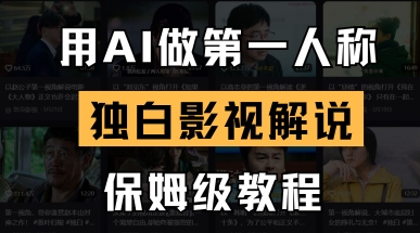 用AI做第一人称独白影视解说,手把手教学,保姆级教程-极客副业站