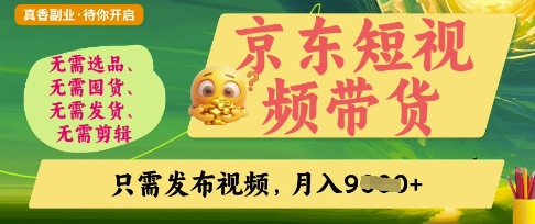 京东短视频带货,开启零门槛躺Z新时代【揭秘】-极客副业站