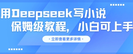 用Deepseek写小说，保姆级教程，小白可实操-极客副业站