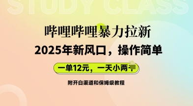 哔哩哔哩暴力拉新：2025年新风口，一单12元，一天数张(附开白渠道和保姆级教程)-极客副业站